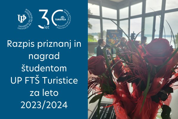 Razpis priznanj in nagrad &scaron;tudentom UP FT&Scaron; Turistice