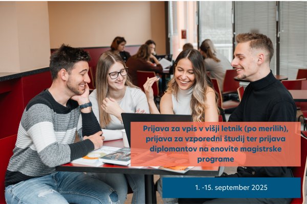Prijava za vpis v vi&scaron;ji letnik (po merilih), prijava za vzporedni &scaron;tudij ter prijava diplomantov na enovite magistrske programe