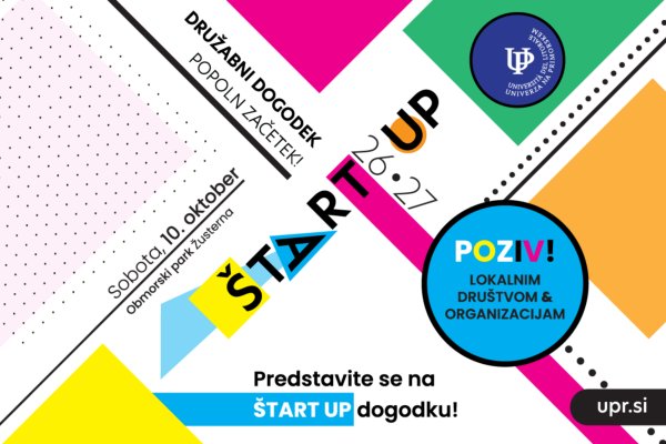 (POZIV ZA RAZSTAVLJALCE) Bodite del &Scaron;tartUP 