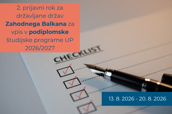 2nd round for citizens of Western Balkan countries &ndash; postgraduate studies 2026/27