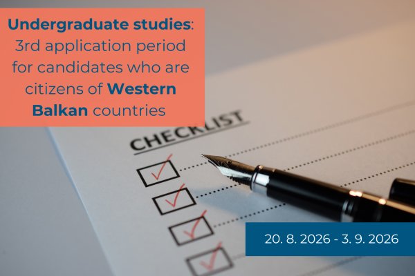 3rd application period for candidates who are citizens of Western Balkan countries for admission to undergraduate study programmes